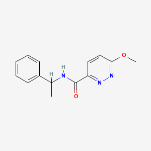 molecular formula C14H15N3O2 B2705745 6-methoxy-N-(1-phenylethyl)pyridazine-3-carboxamide CAS No. 1251687-17-8