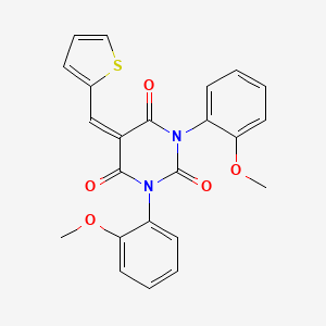 1,3-Bis(2-methoxyphenyl)-5-(thiophen-2-ylmethylidene)-1,3-diazinane-2,4,6-trione