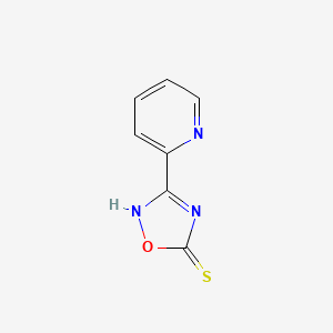 molecular formula C7H5N3OS B2705762 3-(Pyridin-2-yl)-1,2,4-oxadiazole-5-thiol CAS No. 1334147-08-8