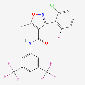 N-[3,5-bis(trifluoromethyl)phenyl]-3-(2-chloro-6-fluorophenyl)-5-methyl-1,2-oxazole-4-carboxamide