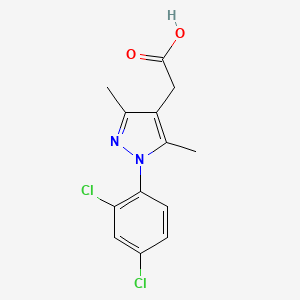 molecular formula C13H12Cl2N2O2 B2705769 2-[1-(2,4-dichlorophenyl)-3,5-dimethyl-1H-pyrazol-4-yl]acetic acid CAS No. 926251-37-8