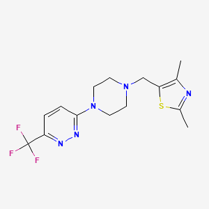 2,4-Dimethyl-5-[[4-[6-(trifluoromethyl)pyridazin-3-yl]piperazin-1-yl]methyl]-1,3-thiazole