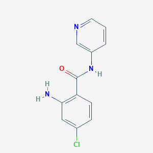 molecular formula C12H10ClN3O B2705773 2-氨基-4-氯-N-(吡啶-3-基)苯甲酰胺 CAS No. 926224-60-4