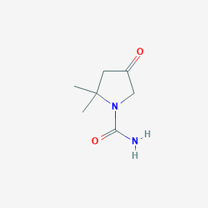 molecular formula C7H12N2O2 B2705776 2,2-Dimethyl-4-oxopyrrolidine-1-carboxamide CAS No. 2408964-28-1