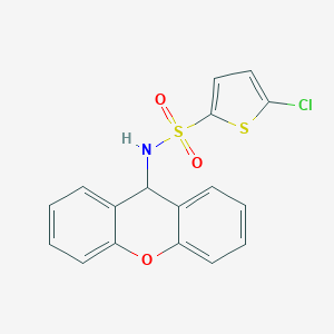 molecular formula C17H12ClNO3S2 B270578 5-chloro-N-(9H-xanthen-9-yl)thiophene-2-sulfonamide 
