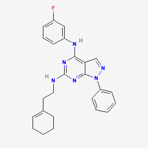 N~6~-(2-cyclohex-1-en-1-ylethyl)-N~4~-(3-fluorophenyl)-1-phenyl-1H-pyrazolo[3,4-d]pyrimidine-4,6-diamine