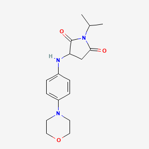 1-Isopropyl-3-((4-morpholinophenyl)amino)pyrrolidine-2,5-dione