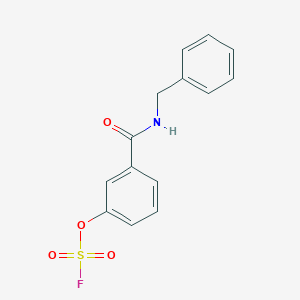 molecular formula C14H12FNO4S B2705786 1-(Benzylcarbamoyl)-3-fluorosulfonyloxybenzene CAS No. 2411307-05-4