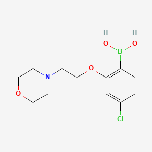 molecular formula C12H17BClNO4 B2705792 {4-Chloro-2-[2-(morpholin-4-yl)ethoxy]phenyl}boronic acid CAS No. 2377605-74-6