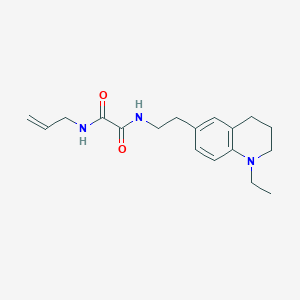 molecular formula C18H25N3O2 B2705797 N1-allyl-N2-(2-(1-ethyl-1,2,3,4-tetrahydroquinolin-6-yl)ethyl)oxalamide CAS No. 955530-82-2