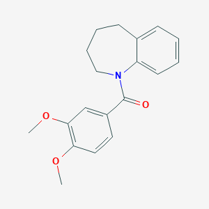 molecular formula C19H21NO3 B270580 1-(3,4-dimethoxybenzoyl)-2,3,4,5-tetrahydro-1H-1-benzazepine 