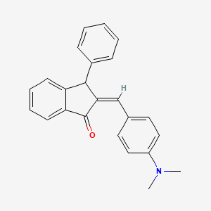 molecular formula C24H21NO B2705805 2-{[4-(Dimethylamino)phenyl]methylene}-3-phenyl-1-indanone CAS No. 337921-70-7