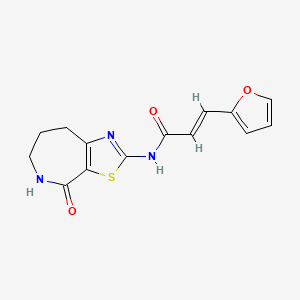 (E)-3-(furan-2-yl)-N-(4-oxo-5,6,7,8-tetrahydro-4H-thiazolo[5,4-c]azepin-2-yl)acrylamide