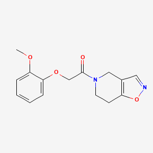 molecular formula C15H16N2O4 B2705824 1-(6,7-dihydroisoxazolo[4,5-c]pyridin-5(4H)-yl)-2-(2-methoxyphenoxy)ethanone CAS No. 2034487-38-0