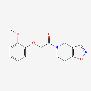 molecular formula C15H16N2O4 B2705824 1-(6,7-二氢异噁唑并[4,5-c]吡啉-5(4H)-基)-2-(2-甲氧基苯氧基)乙酮 CAS No. 2034487-38-0