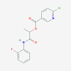 molecular formula C15H12ClFN2O3 B2705827 [1-(2-Fluoroanilino)-1-oxopropan-2-yl] 6-chloropyridine-3-carboxylate CAS No. 877043-12-4