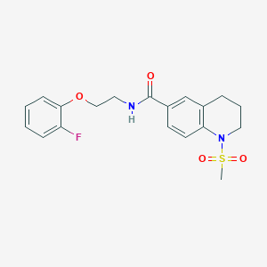 molecular formula C19H21FN2O4S B270583 N-[2-(2-fluorophenoxy)ethyl]-1-(methylsulfonyl)-1,2,3,4-tetrahydro-6-quinolinecarboxamide 