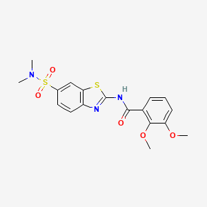 molecular formula C18H19N3O5S2 B2705831 N-[6-(dimethylsulfamoyl)-1,3-benzothiazol-2-yl]-2,3-dimethoxybenzamide CAS No. 923121-80-6