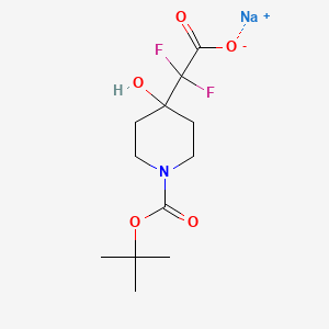 Sodium;2,2-difluoro-2-[4-hydroxy-1-[(2-methylpropan-2-yl)oxycarbonyl]piperidin-4-yl]acetate
