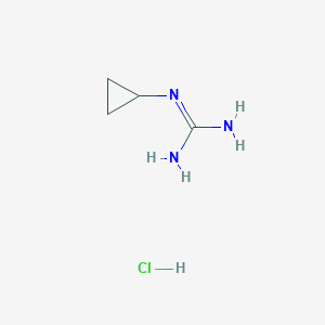 molecular formula C4H10ClN3 B2705842 1-Cyclopropylguanidine hydrochloride CAS No. 168627-33-6; 207974-05-8