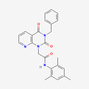 molecular formula C25H24N4O3 B2705844 2-(3-benzyl-2,4-dioxo-3,4-dihydropyrido[2,3-d]pyrimidin-1(2H)-yl)-N-mesitylacetamide CAS No. 902960-41-2