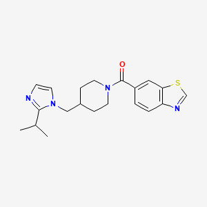 benzo[d]thiazol-6-yl(4-((2-isopropyl-1H-imidazol-1-yl)methyl)piperidin-1-yl)methanone