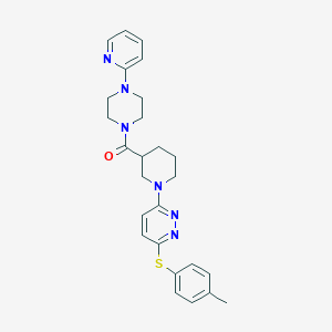 molecular formula C26H30N6OS B2705847 (4-(Pyridin-2-yl)piperazin-1-yl)(1-(6-(p-tolylthio)pyridazin-3-yl)piperidin-3-yl)methanone CAS No. 1114635-17-4