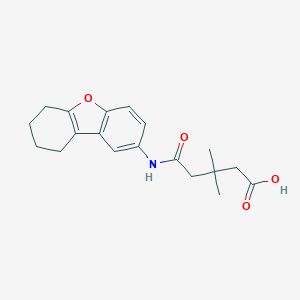 molecular formula C19H23NO4 B270585 3,3-Dimethyl-5-oxo-5-(6,7,8,9-tetrahydrodibenzo[b,d]furan-2-ylamino)pentanoic acid 