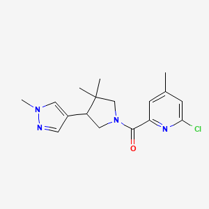 (6-Chloro-4-methylpyridin-2-yl)-[3,3-dimethyl-4-(1-methylpyrazol-4-yl)pyrrolidin-1-yl]methanone