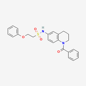 molecular formula C24H24N2O4S B2705852 N-(1-benzoyl-1,2,3,4-tetrahydroquinolin-6-yl)-2-phenoxyethanesulfonamide CAS No. 1428370-71-1