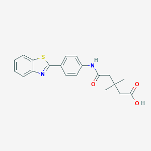 molecular formula C20H20N2O3S B270586 5-[4-(1,3-Benzothiazol-2-yl)anilino]-3,3-dimethyl-5-oxopentanoic acid 