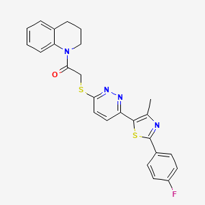 1-(3,4-dihydroquinolin-1(2H)-yl)-2-((6-(2-(4-fluorophenyl)-4-methylthiazol-5-yl)pyridazin-3-yl)thio)ethanone