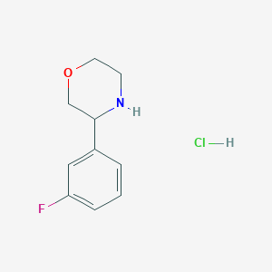 molecular formula C10H13ClFNO B2705879 3-(3-Fluorophenyl)morpholine hydrochloride CAS No. 1196551-89-9; 1955530-62-7