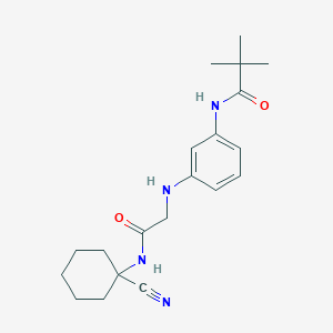 N-[3-({[(1-cyanocyclohexyl)carbamoyl]methyl}amino)phenyl]-2,2-dimethylpropanamide