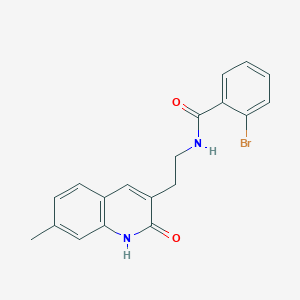 2-bromo-N-[2-(7-methyl-2-oxo-1H-quinolin-3-yl)ethyl]benzamide