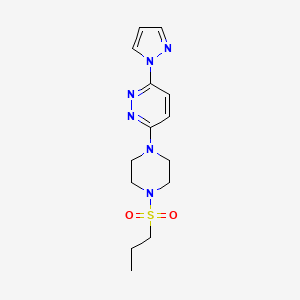 molecular formula C14H20N6O2S B2705884 3-(4-(丙基磺酰)哌嗪-1-基)-6-(1H-吡唑-1-基)吡啶并[3,4-b]嘧啶 CAS No. 1013818-30-8