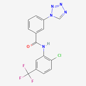 molecular formula C15H9ClF3N5O B2705888 N-(2-chloro-5-(trifluoromethyl)phenyl)-3-(1H-tetrazol-1-yl)benzamide CAS No. 887636-17-1