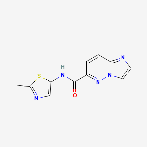 molecular formula C11H9N5OS B2705890 N-(2-methyl-1,3-thiazol-5-yl)imidazo[1,2-b]pyridazine-6-carboxamide CAS No. 2415542-53-7