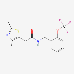 molecular formula C15H15F3N2O2S B2705891 2-(2,4-dimethylthiazol-5-yl)-N-(2-(trifluoromethoxy)benzyl)acetamide CAS No. 1207058-92-1