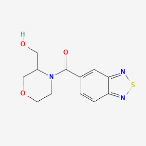 molecular formula C12H13N3O3S B2705893 苯并[c][1,2,5]噻二唑-5-基(3-(羟甲基)吗啉甲酮) CAS No. 1421498-61-4