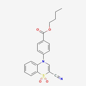 butyl 4-(2-cyano-1,1-dioxido-4H-1,4-benzothiazin-4-yl)benzoate