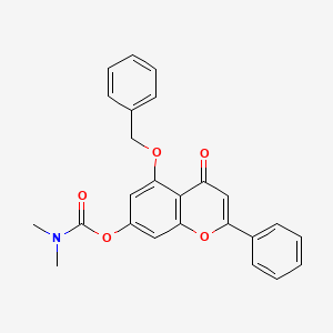 molecular formula C25H21NO5 B2705912 5-(苄氧基)-4-氧代-2-苯基-4H-香豆素-7-基二甲基碳酸酯 CAS No. 921125-24-8
