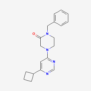 1-Benzyl-4-(6-cyclobutylpyrimidin-4-yl)piperazin-2-one