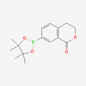 molecular formula C15H19BO4 B2705920 7-(4,4,5,5-四甲基-1,3,2-二氧硼杂环戊二烷-2-基)异色喹酮-1-酮 CAS No. 2387893-06-1