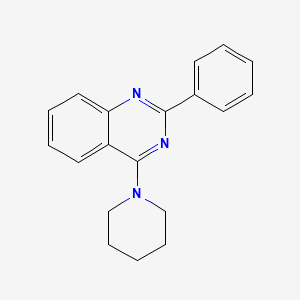 molecular formula C19H19N3 B2705921 2-Phenyl-4-(piperidin-1-yl)quinazoline CAS No. 332071-25-7