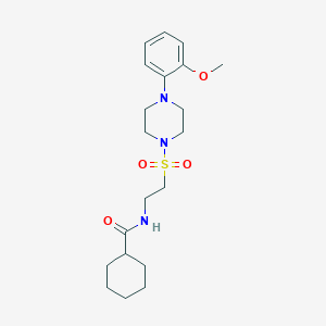 molecular formula C20H31N3O4S B2705924 N-(2-((4-(2-methoxyphenyl)piperazin-1-yl)sulfonyl)ethyl)cyclohexanecarboxamide CAS No. 897610-98-9
