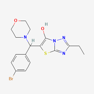 molecular formula C17H19BrN4O2S B2705925 5-((4-Bromophenyl)(morpholino)methyl)-2-ethylthiazolo[3,2-b][1,2,4]triazol-6-ol CAS No. 898346-19-5