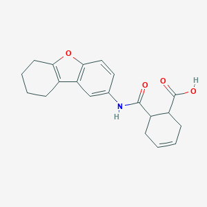 molecular formula C20H21NO4 B270593 6-(6,7,8,9-Tetrahydrodibenzo[b,d]furan-2-ylcarbamoyl)cyclohex-3-ene-1-carboxylic acid 