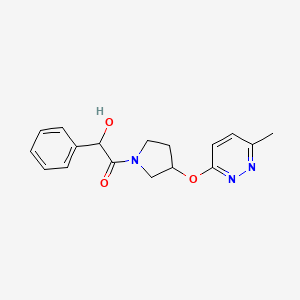 molecular formula C17H19N3O3 B2705943 2-羟基-1-(3-((6-甲基吡啶-3-基)氧基)吡咯烷-1-基)-2-苯基乙酮 CAS No. 2034444-49-8