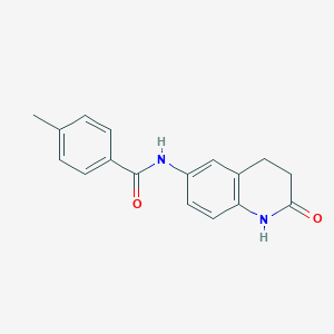 molecular formula C17H16N2O2 B2705946 4-methyl-N-(2-oxo-1,2,3,4-tetrahydroquinolin-6-yl)benzamide CAS No. 922131-45-1